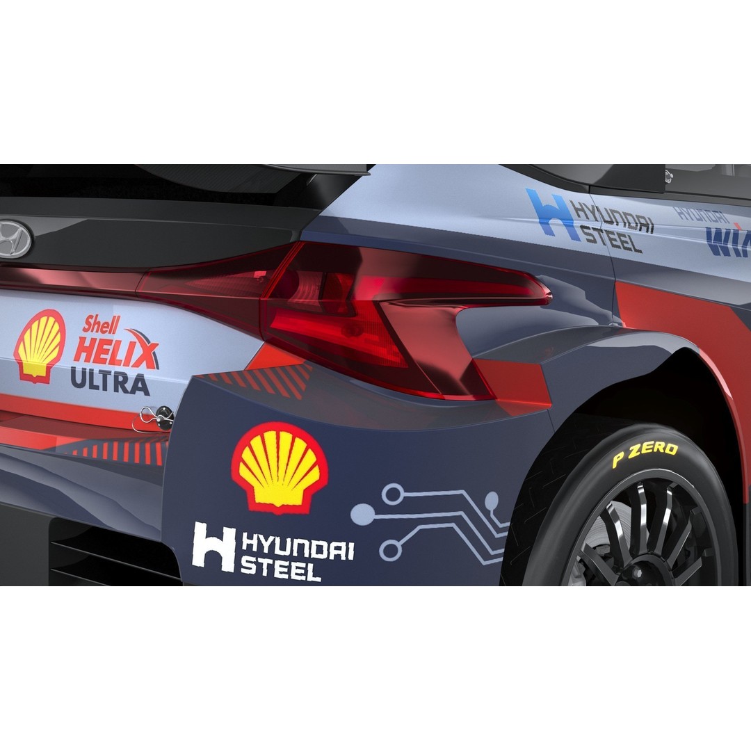 Hyundai i20 N WRC 2022 3D Model – Low Poly Racing Car, FBX, OBJ - View 20