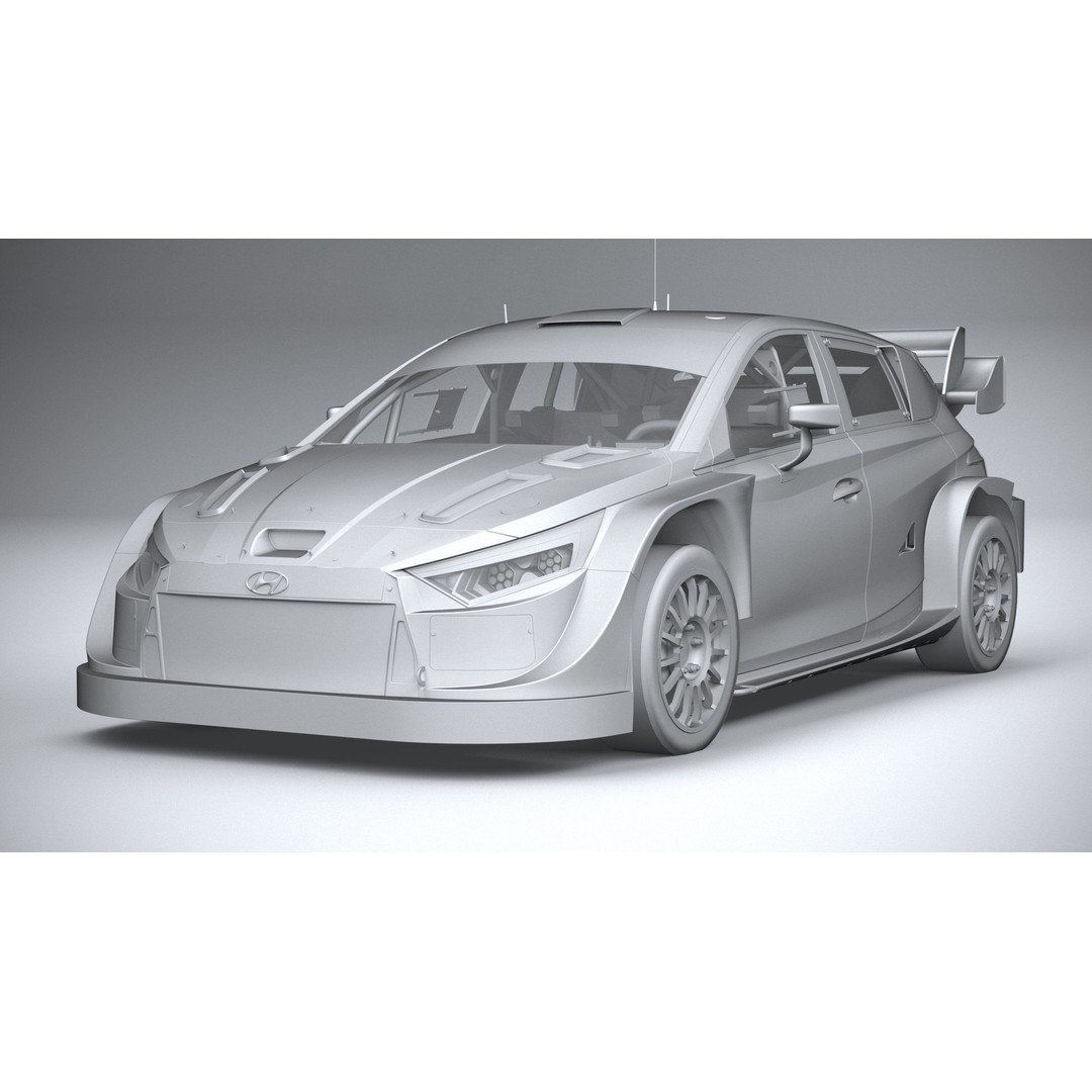 Hyundai i20 N WRC 2022 3D Model – Low Poly Racing Car, FBX, OBJ - View 22