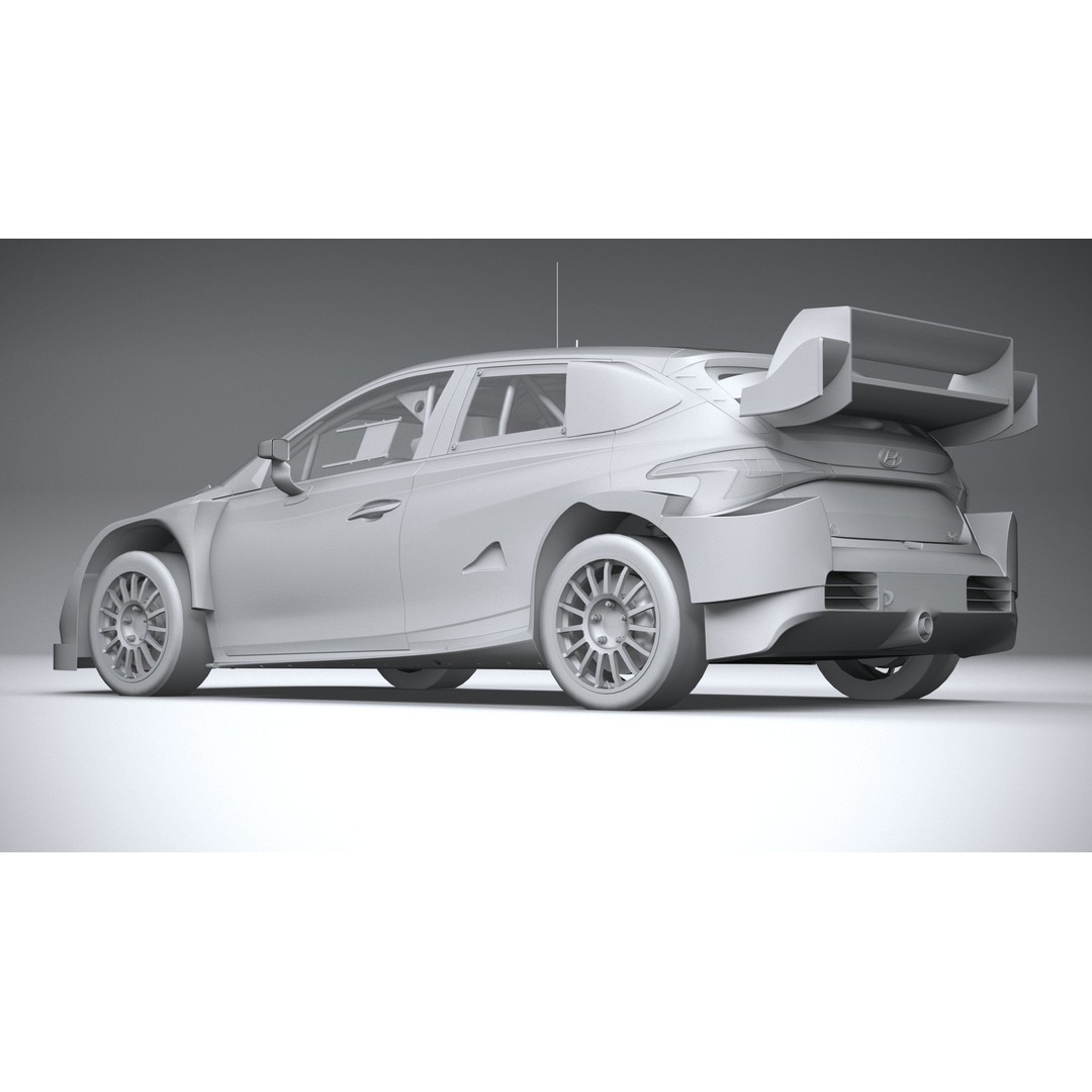 Hyundai i20 N WRC 2022 3D Model – Low Poly Racing Car, FBX, OBJ - View 23