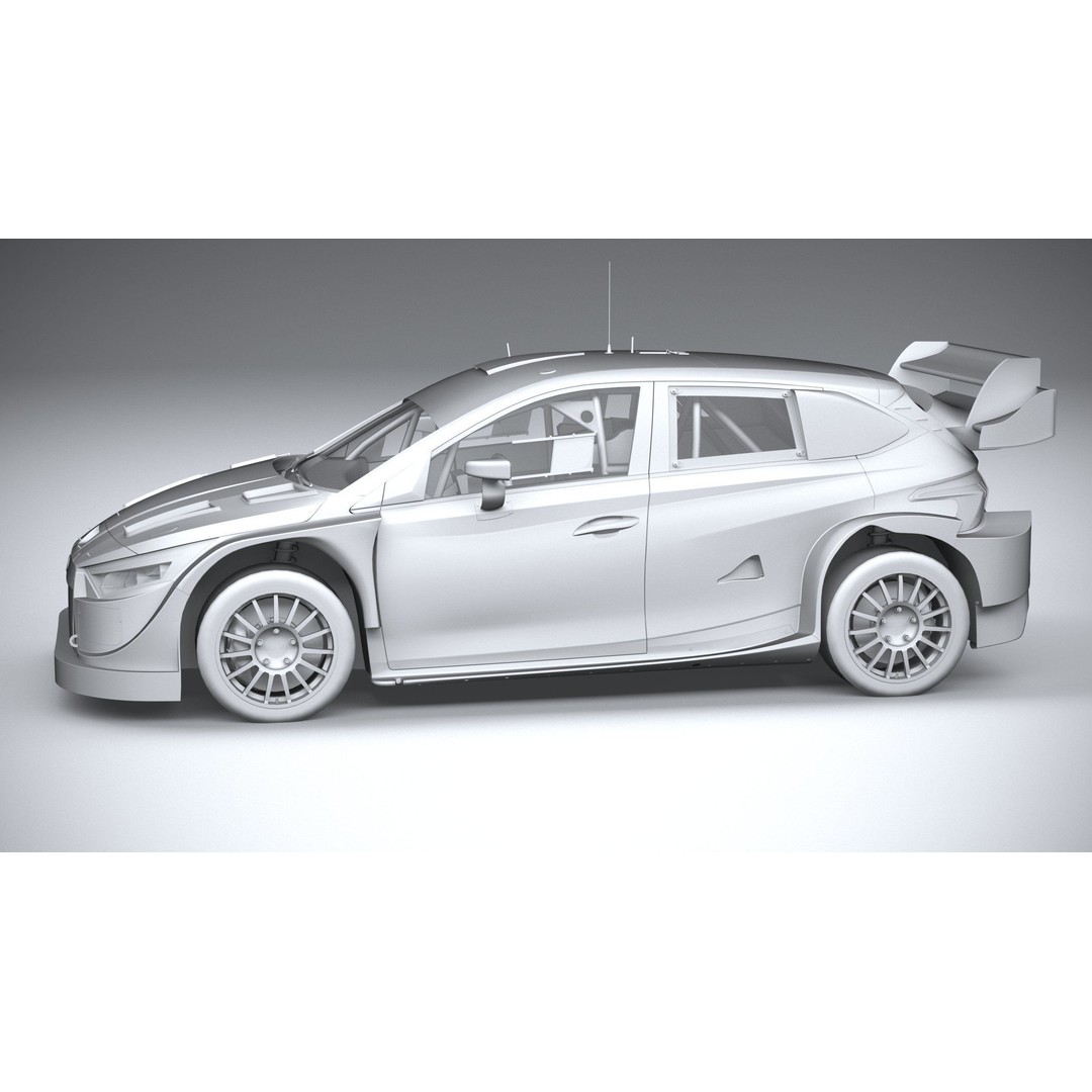 Hyundai i20 N WRC 2022 3D Model – Low Poly Racing Car, FBX, OBJ - View 24