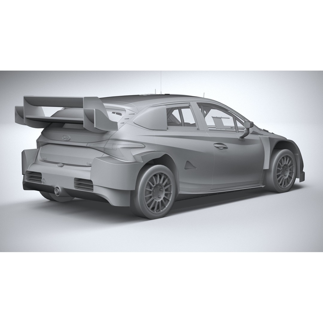 Hyundai i20 N WRC 2022 3D Model – Low Poly Racing Car, FBX, OBJ - View 27