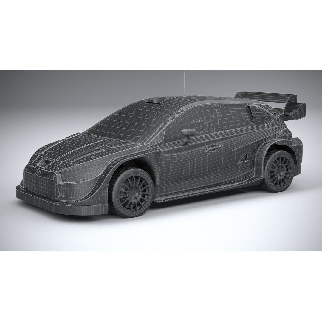 Hyundai i20 N WRC 2022 3D Model – Low Poly Racing Car, FBX, OBJ - View 32