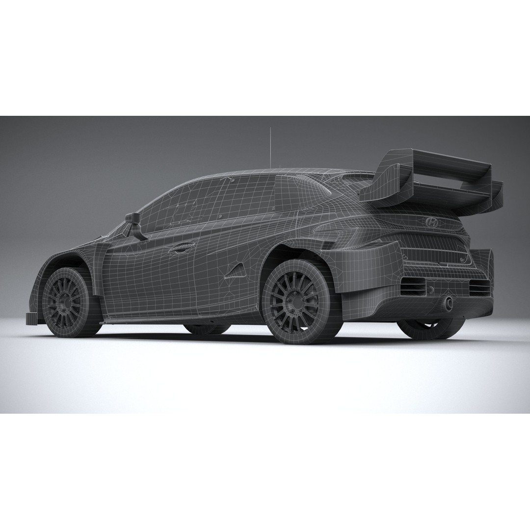 Hyundai i20 N WRC 2022 3D Model – Low Poly Racing Car, FBX, OBJ - View 34