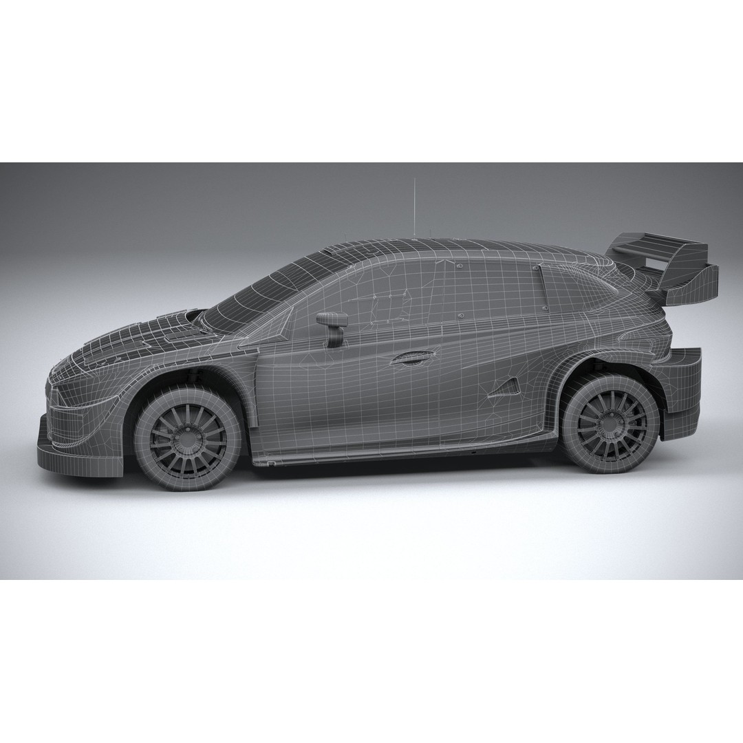 Hyundai i20 N WRC 2022 3D Model – Low Poly Racing Car, FBX, OBJ - View 35