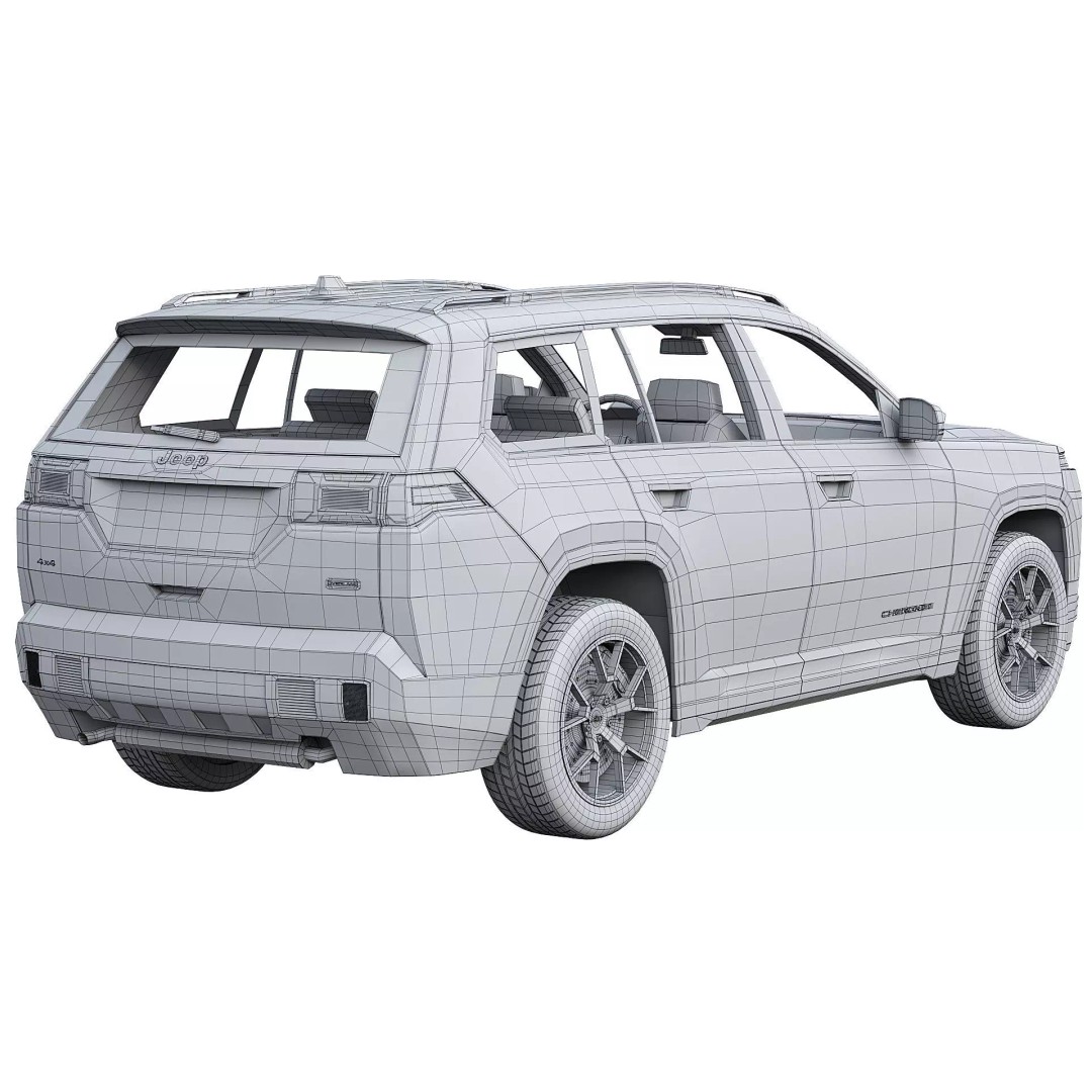 Jeep Cherokee 2026 3D Model – Midsize SUV with PBR Textures, FBX, OBJ