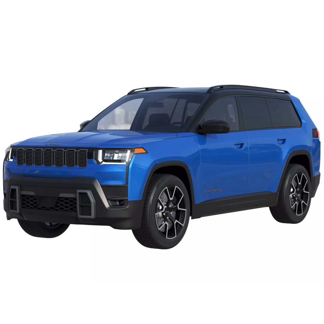 Jeep Cherokee 2026 3D Model – Midsize SUV with PBR Textures, FBX, OBJ - View 2