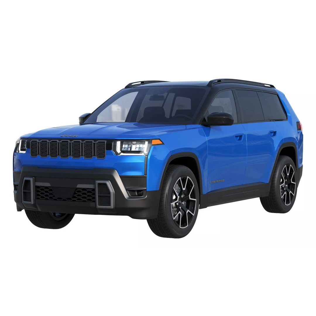 Jeep Cherokee 2026 3D Model – Midsize SUV with PBR Textures, FBX, OBJ - View 3