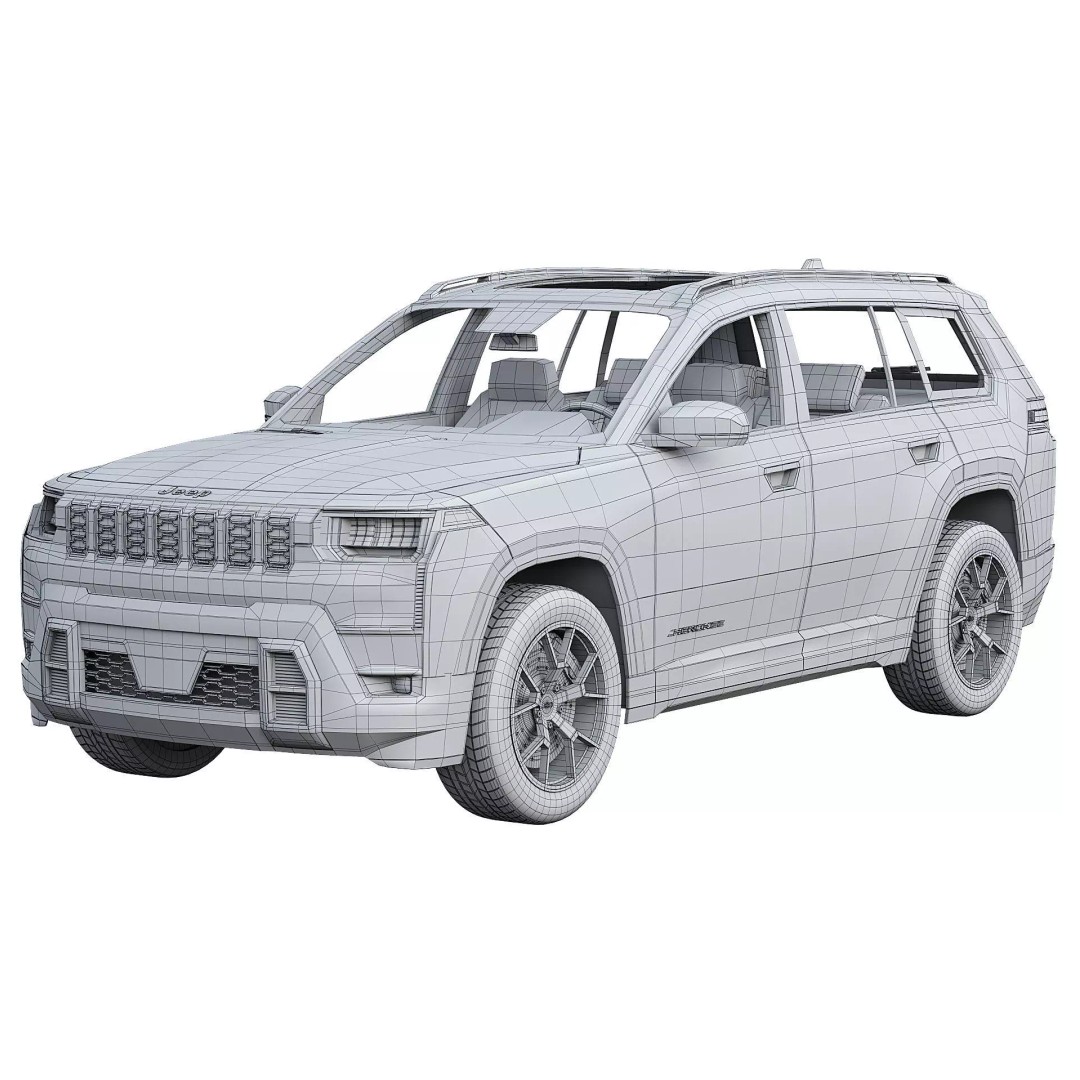 Jeep Cherokee 2026 3D Model – Midsize SUV with PBR Textures, FBX, OBJ - View 9