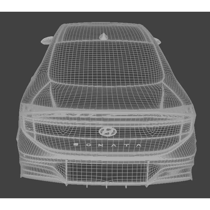 Hyundai Sonata 2023 N-Line 3D Model – Rigged Game-Ready Asset, FBX, OBJ - View 10