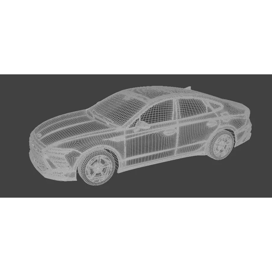Hyundai Sonata 2023 N-Line 3D Model – Rigged Game-Ready Asset, FBX, OBJ - View 11