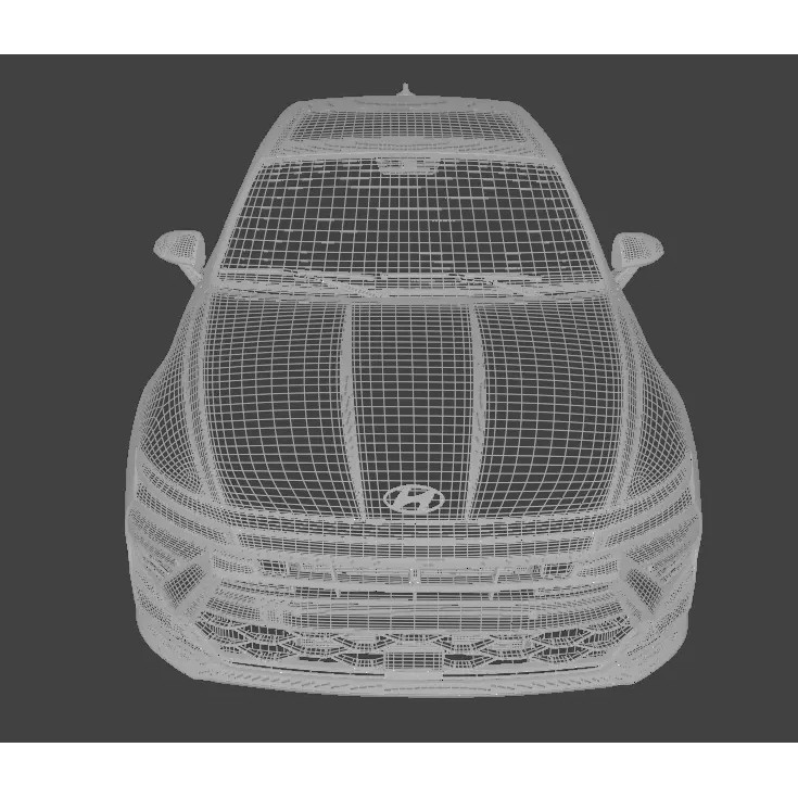 Hyundai Sonata 2023 N-Line 3D Model – Rigged Game-Ready Asset, FBX, OBJ - View 9