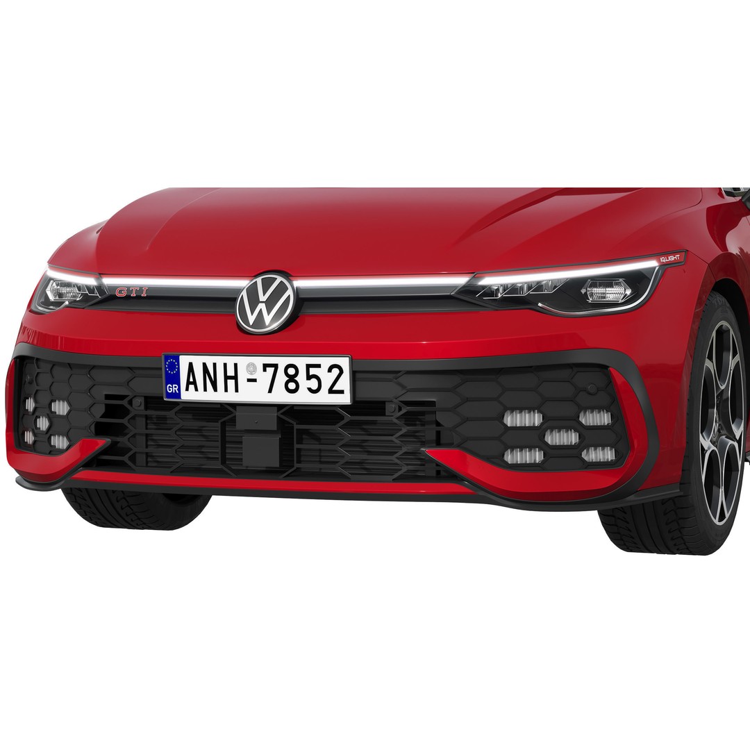 Volkswagen Golf GTI 2024 3D Model – High Poly Car Asset, FBX, OBJ - View 11