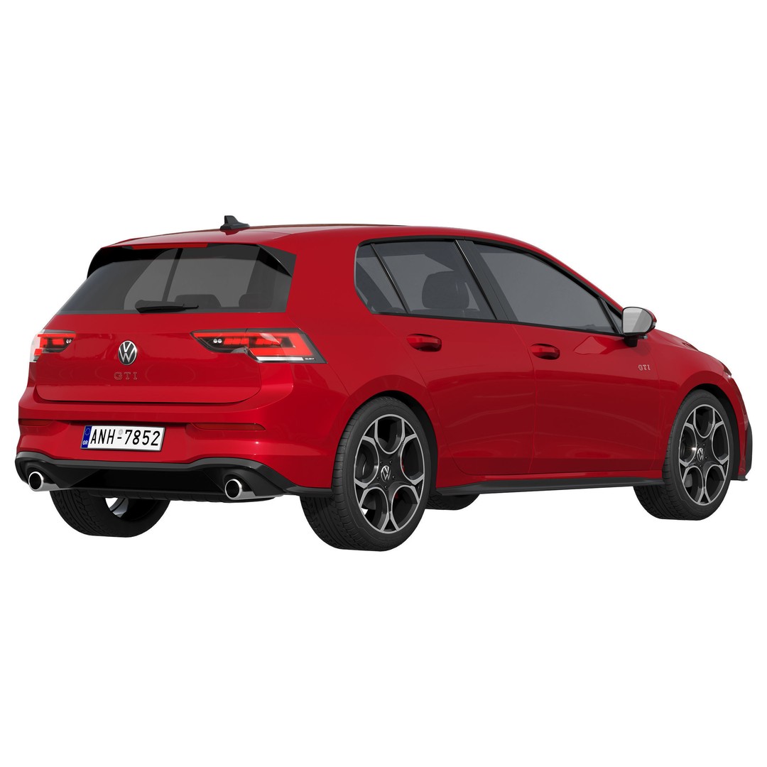 Volkswagen Golf GTI 2024 3D Model – High Poly Car Asset, FBX, OBJ - View 5