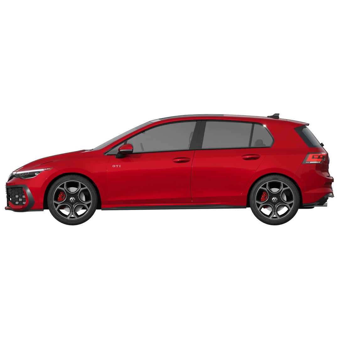 Volkswagen Golf GTI 2024 3D Model – High Poly Car Asset, FBX, OBJ - View 7
