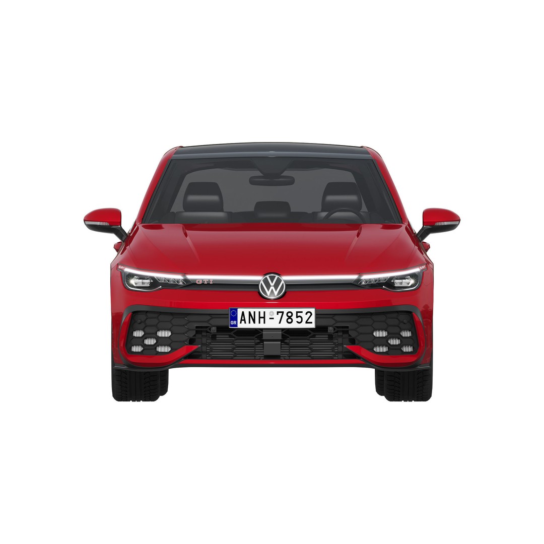 Volkswagen Golf GTI 2024 3D Model – High Poly Car Asset, FBX, OBJ - View 8