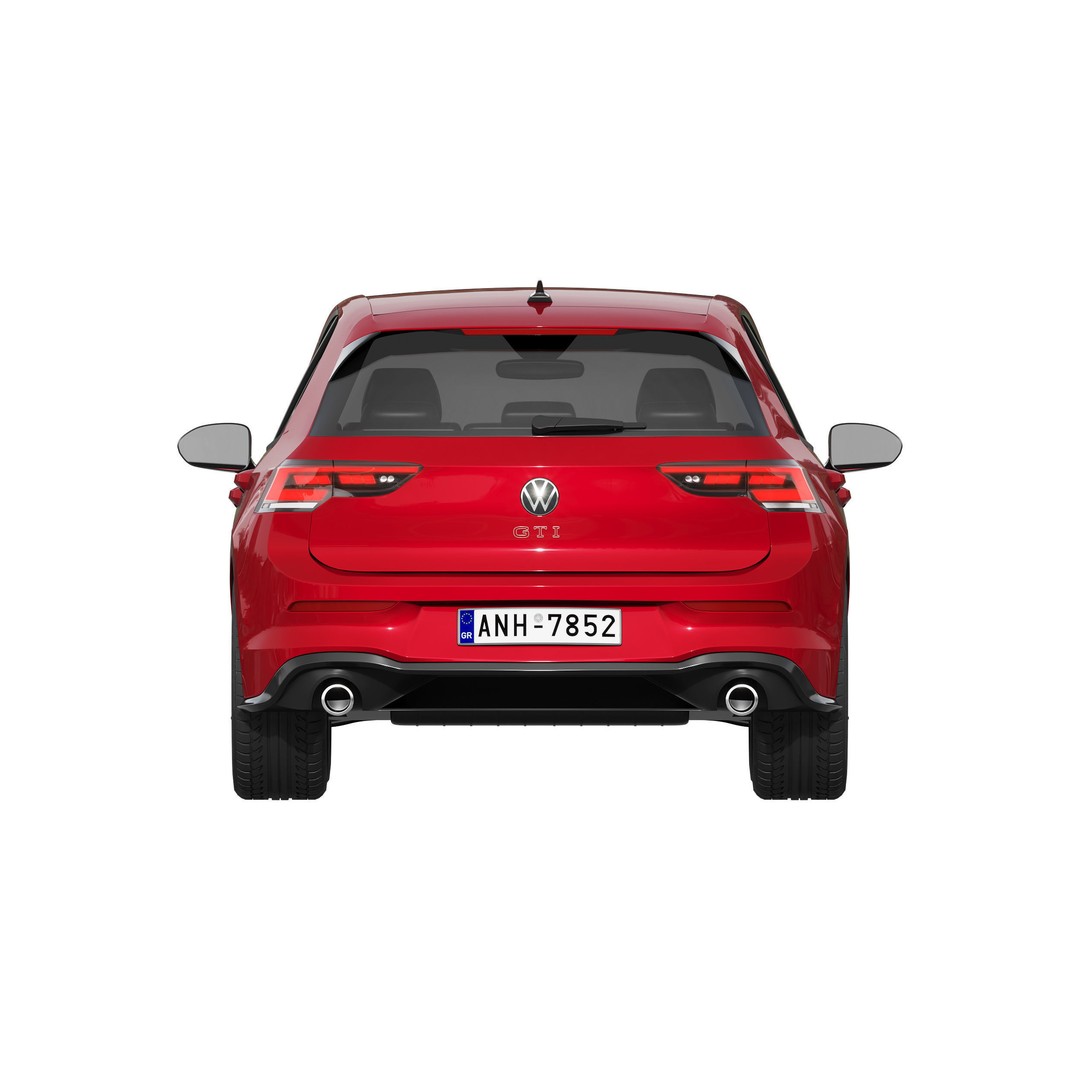 Volkswagen Golf GTI 2024 3D Model – High Poly Car Asset, FBX, OBJ - View 9