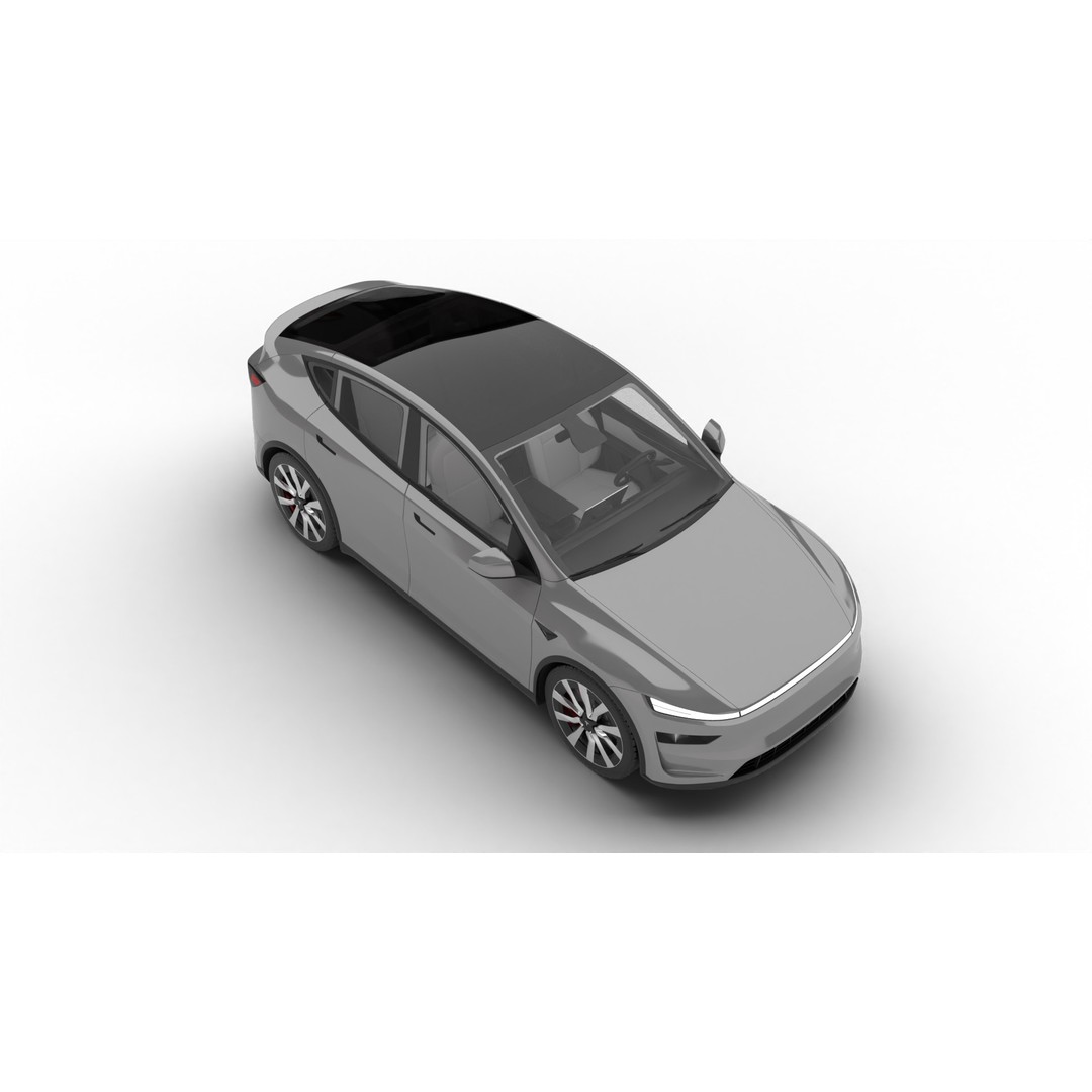 Tesla Model Y 3D Model – High Poly Rigged Asset, FBX, Blender - View 11