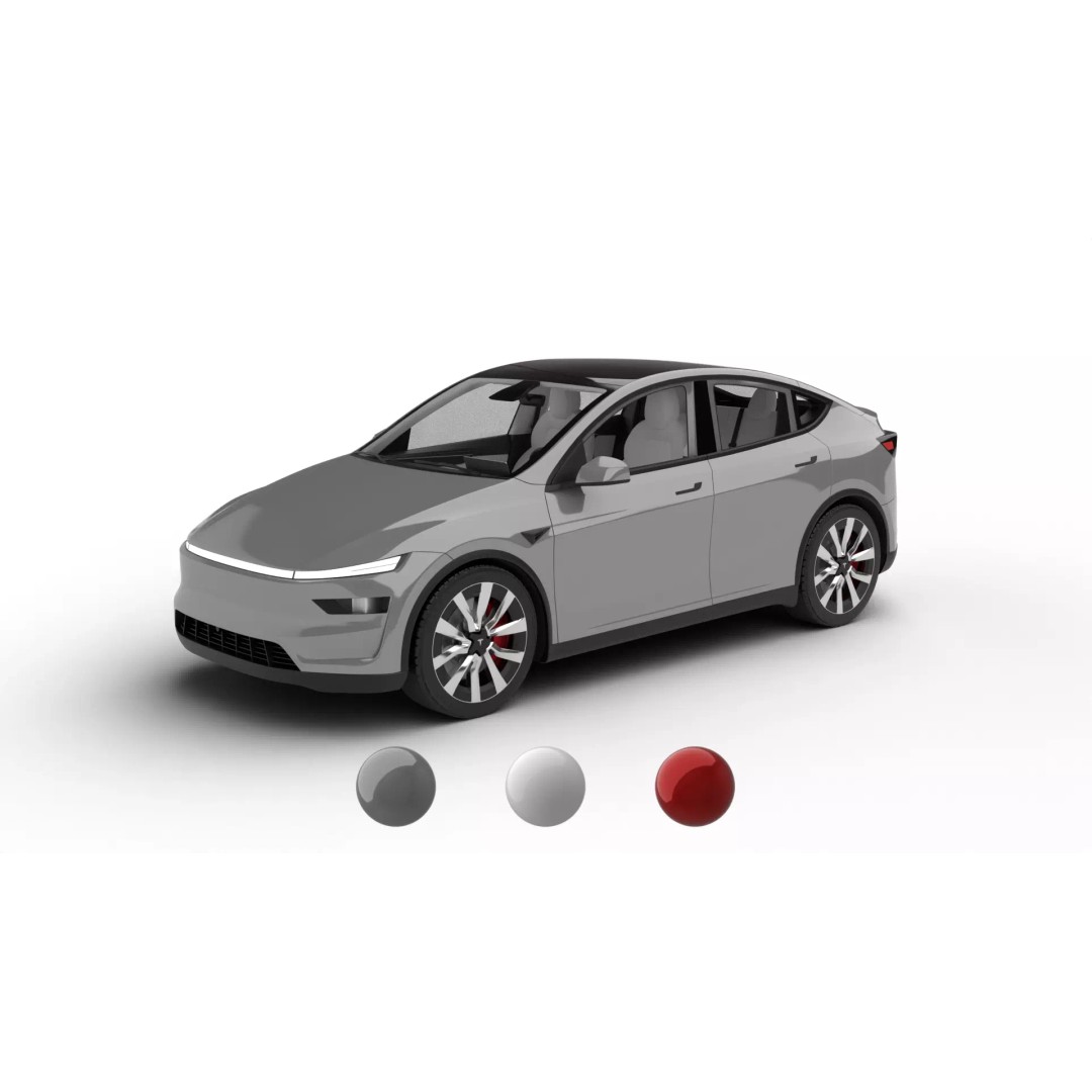 Tesla Model Y 3D Model – High Poly Rigged Asset, FBX, Blender - View 2