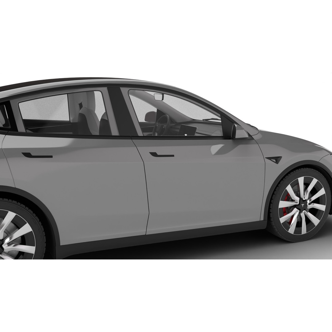 Tesla Model Y 3D Model – High Poly Rigged Asset, FBX, Blender - View 22