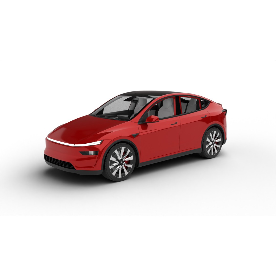 Tesla Model Y 3D Model – High Poly Rigged Asset, FBX, Blender - View 4