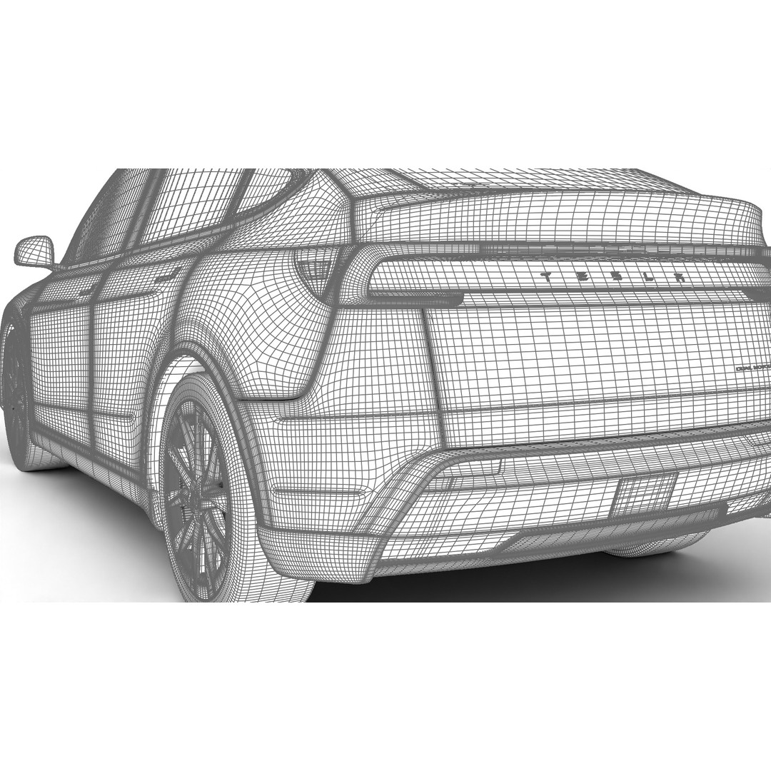 Tesla Model Y 3D Model – High Poly Rigged Asset, FBX, Blender - View 49