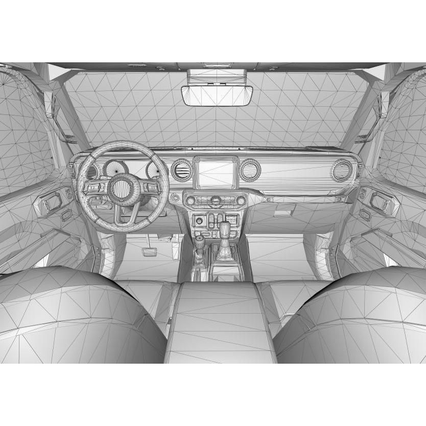 Jeep Gladiator 2021 Pro Edition 3D Model – High Poly Offroad Asset, FBX, OBJ, Blender - View 10