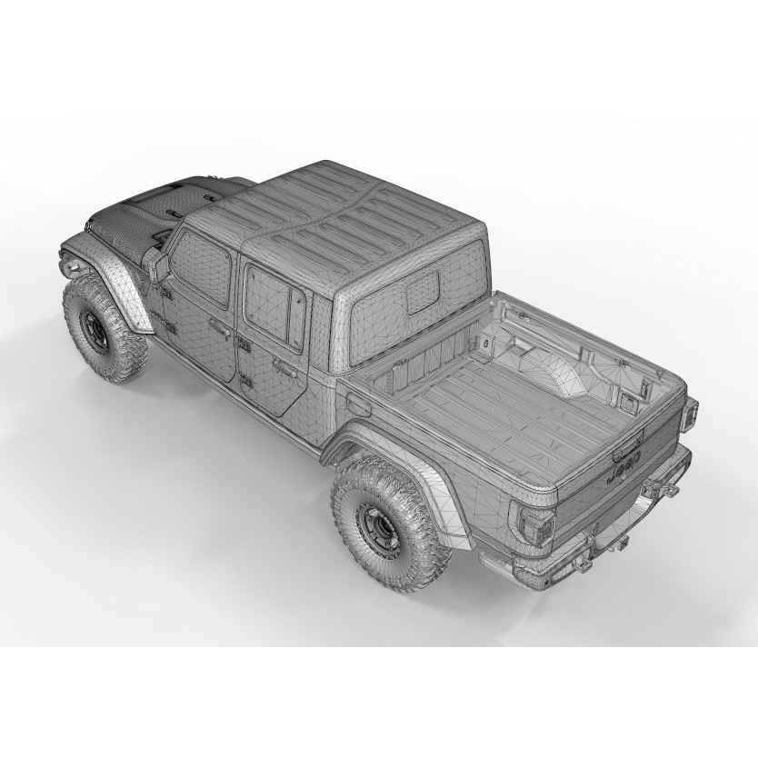 Jeep Gladiator 2021 Pro Edition 3D Model – High Poly Offroad Asset, FBX, OBJ, Blender - View 12