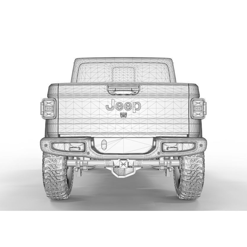 Jeep Gladiator 2021 Pro Edition 3D Model – High Poly Offroad Asset, FBX, OBJ, Blender - View 13