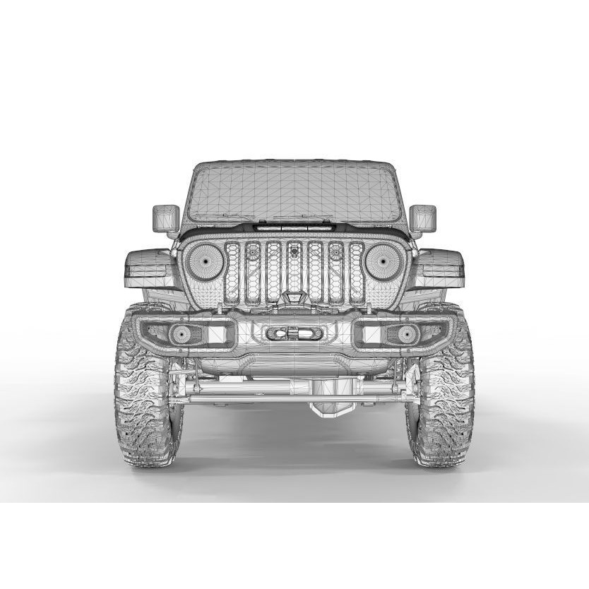 Jeep Gladiator 2021 Pro Edition 3D Model – High Poly Offroad Asset, FBX, OBJ, Blender - View 14