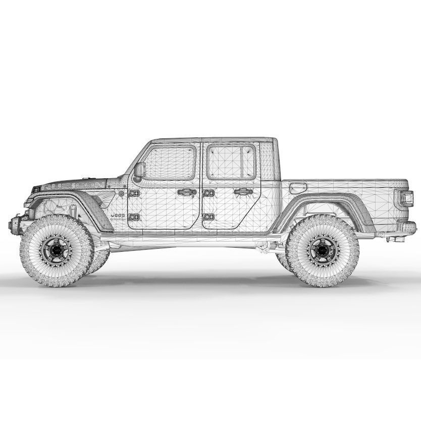 Jeep Gladiator 2021 Pro Edition 3D Model – High Poly Offroad Asset, FBX, OBJ, Blender - View 15