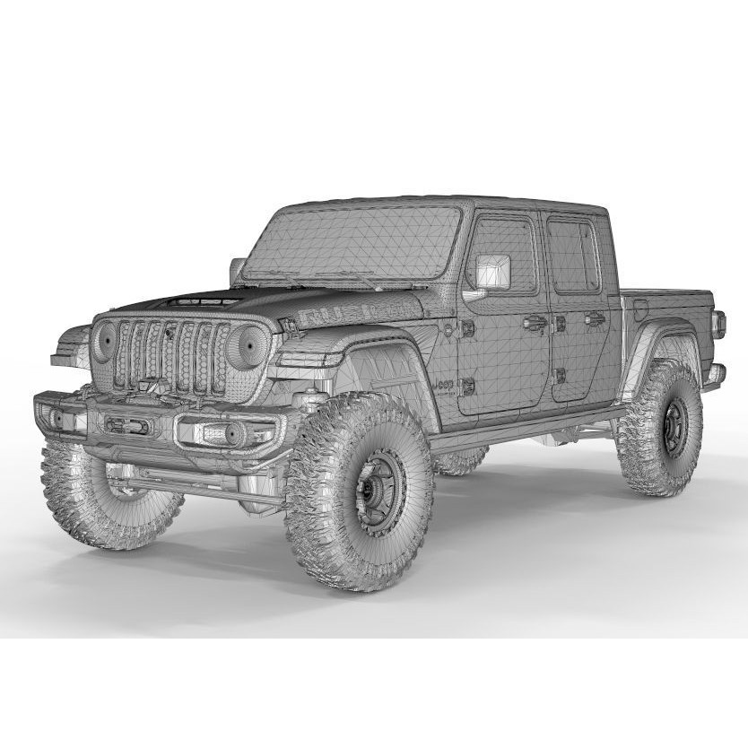 Jeep Gladiator 2021 Pro Edition 3D Model – High Poly Offroad Asset, FBX, OBJ, Blender - View 17