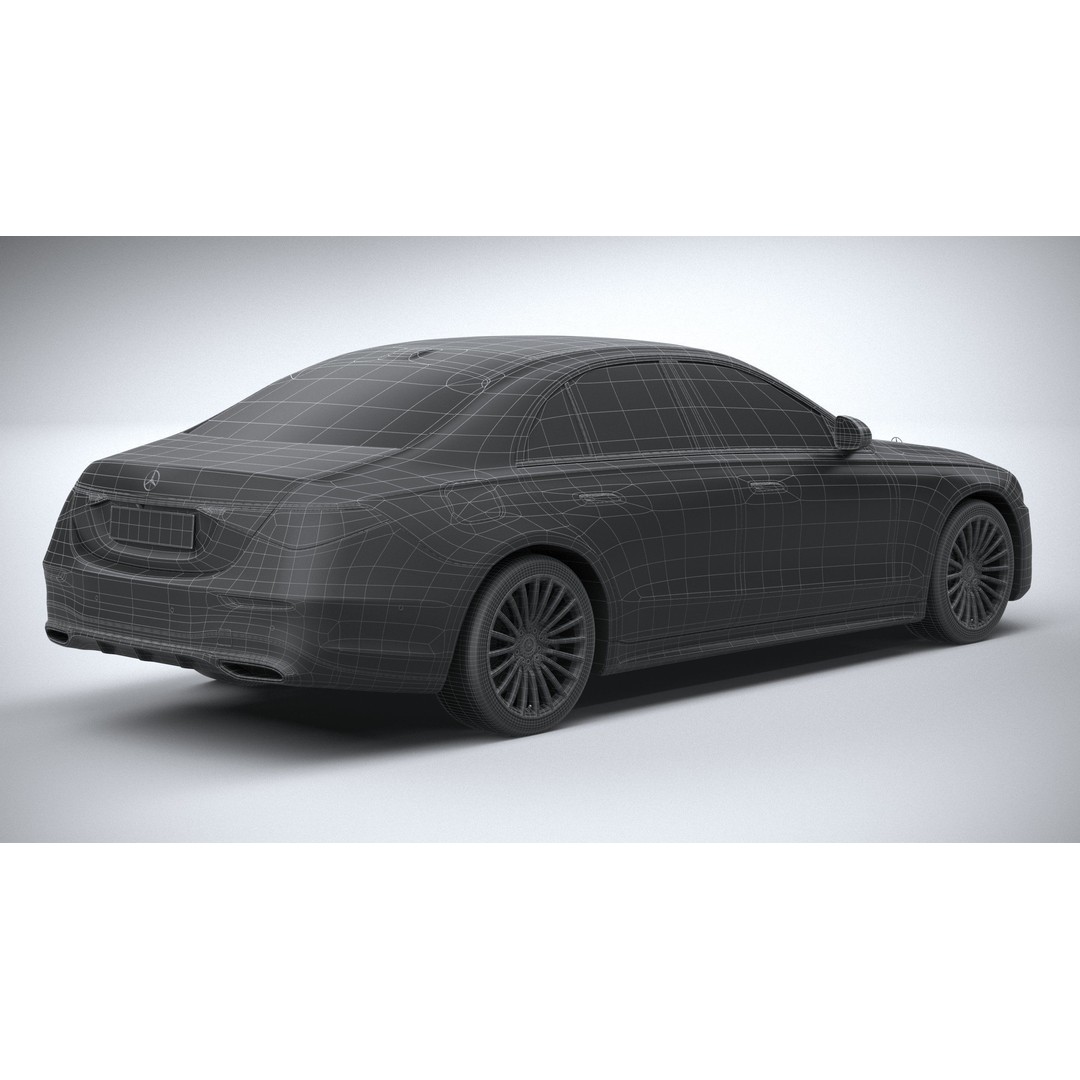 Mercedes-Benz S-Class AMG 2021 3D Model – High Poly Luxury Car, FBX, OBJ