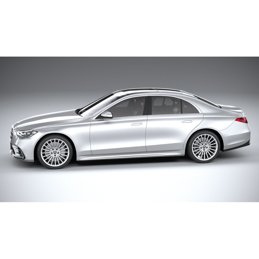 Mercedes-Benz S-Class AMG 2021 3D Model – High Poly Luxury Car, FBX, OBJ - View 10