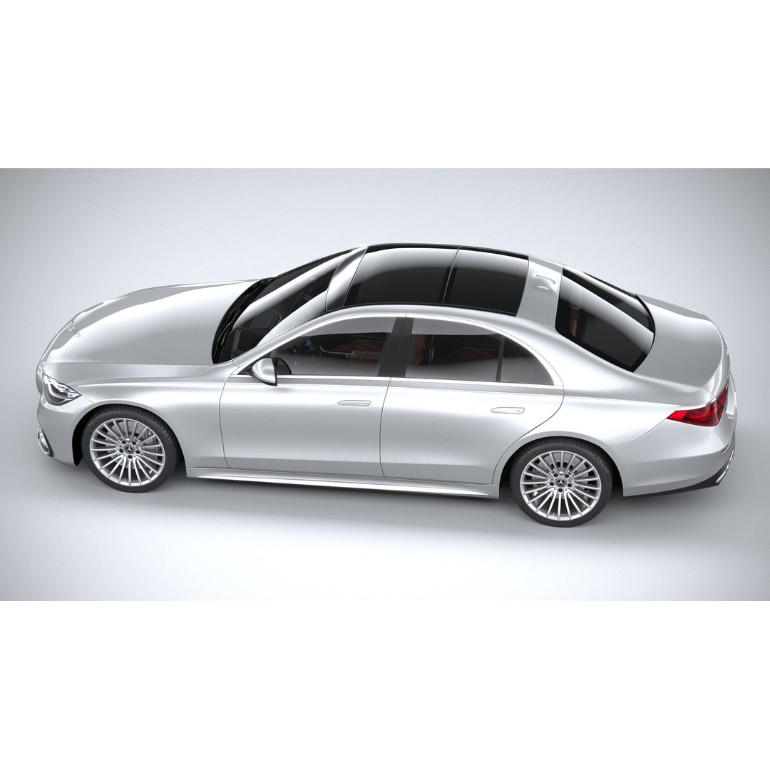 Mercedes-Benz S-Class AMG 2021 3D Model – High Poly Luxury Car, FBX, OBJ - View 11