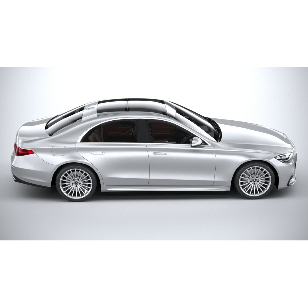 Mercedes-Benz S-Class AMG 2021 3D Model – High Poly Luxury Car, FBX, OBJ - View 13