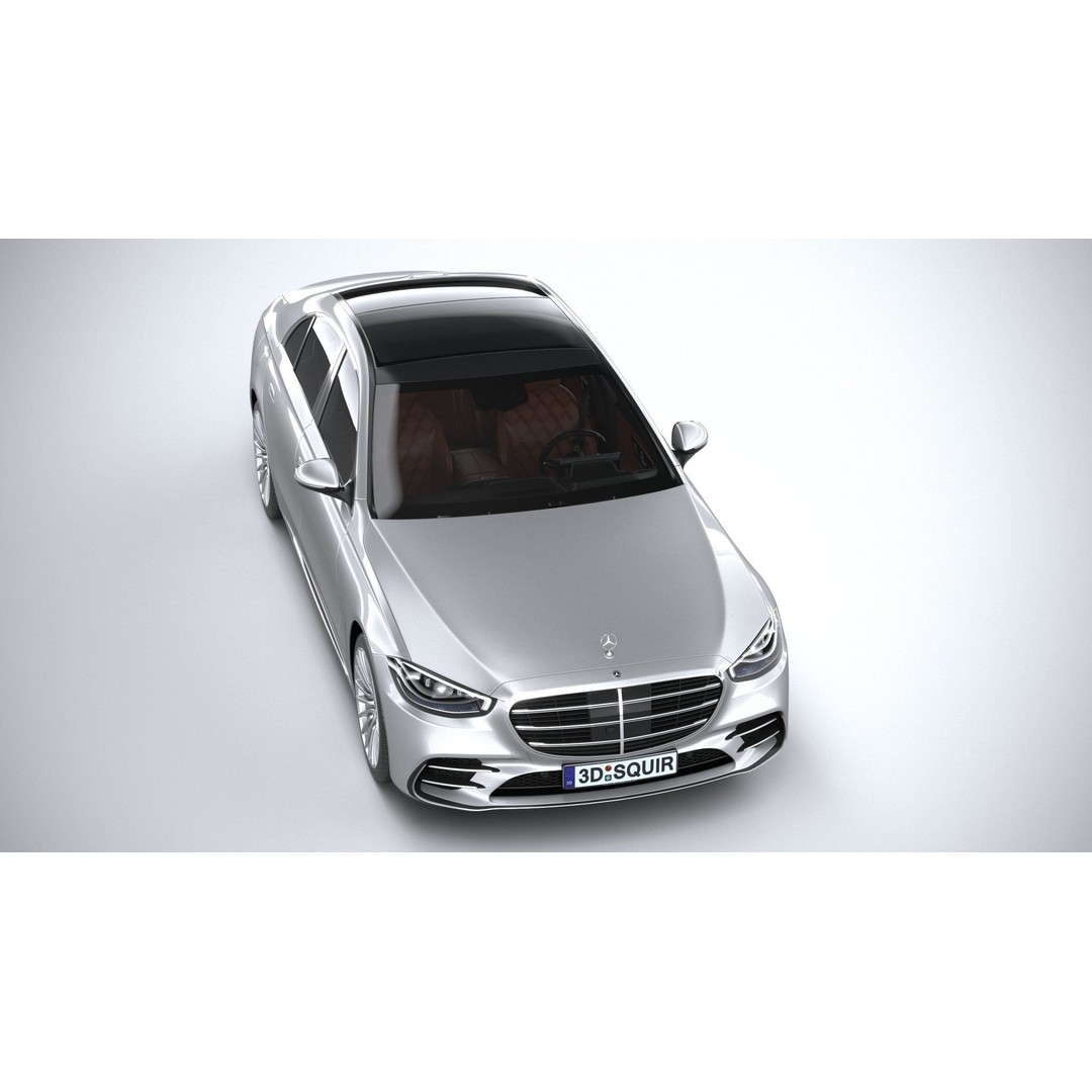 Mercedes-Benz S-Class AMG 2021 3D Model – High Poly Luxury Car, FBX, OBJ - View 14