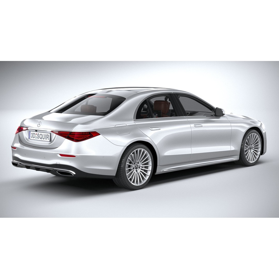 Mercedes-Benz S-Class AMG 2021 3D Model – High Poly Luxury Car, FBX, OBJ - View 19