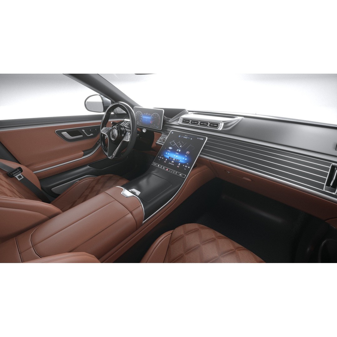 Mercedes-Benz S-Class AMG 2021 3D Model – High Poly Luxury Car, FBX, OBJ - View 21