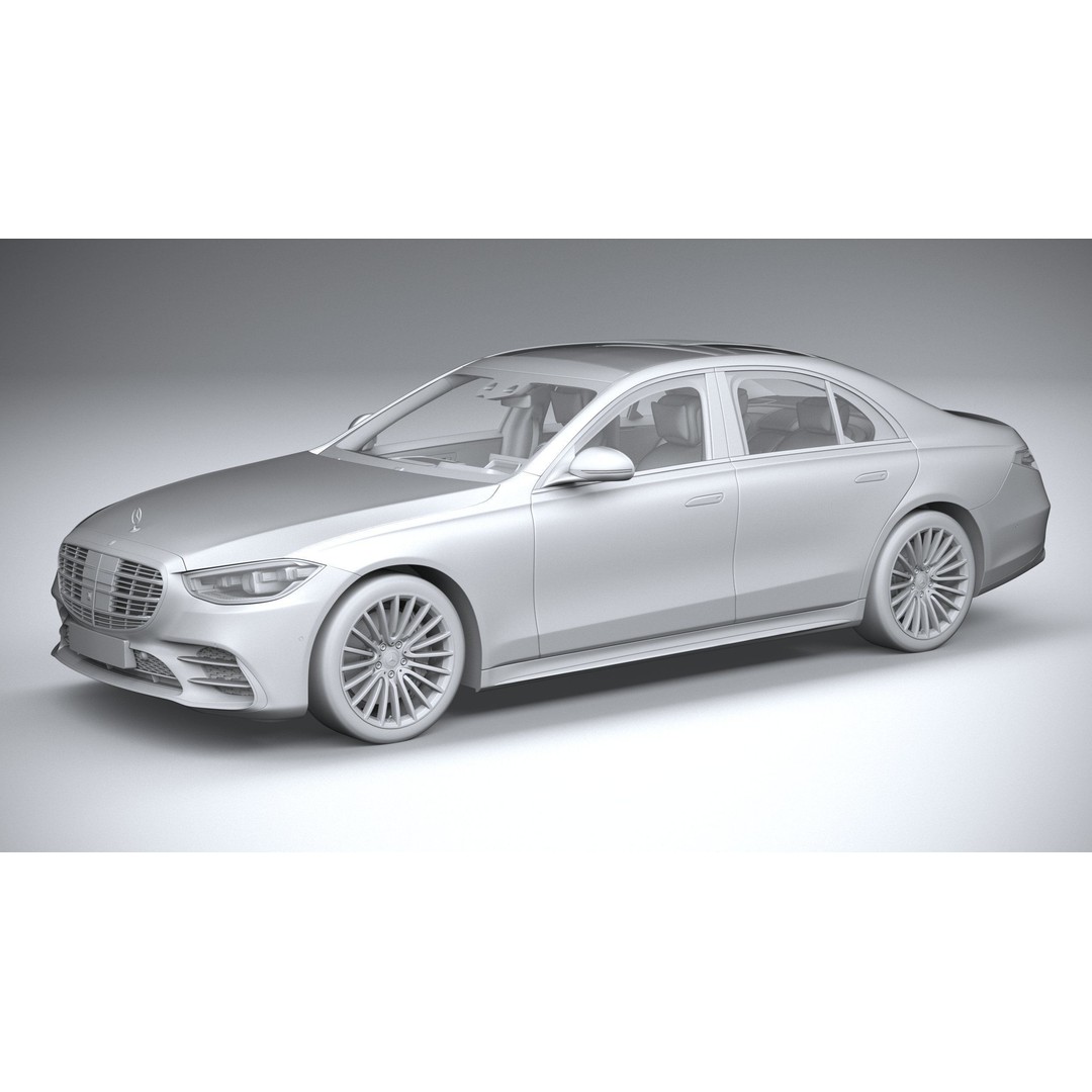 Mercedes-Benz S-Class AMG 2021 3D Model – High Poly Luxury Car, FBX, OBJ - View 25