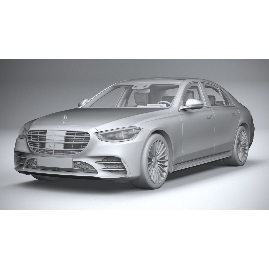 Mercedes-Benz S-Class AMG 2021 3D Model – High Poly Luxury Car, FBX, OBJ - View 26