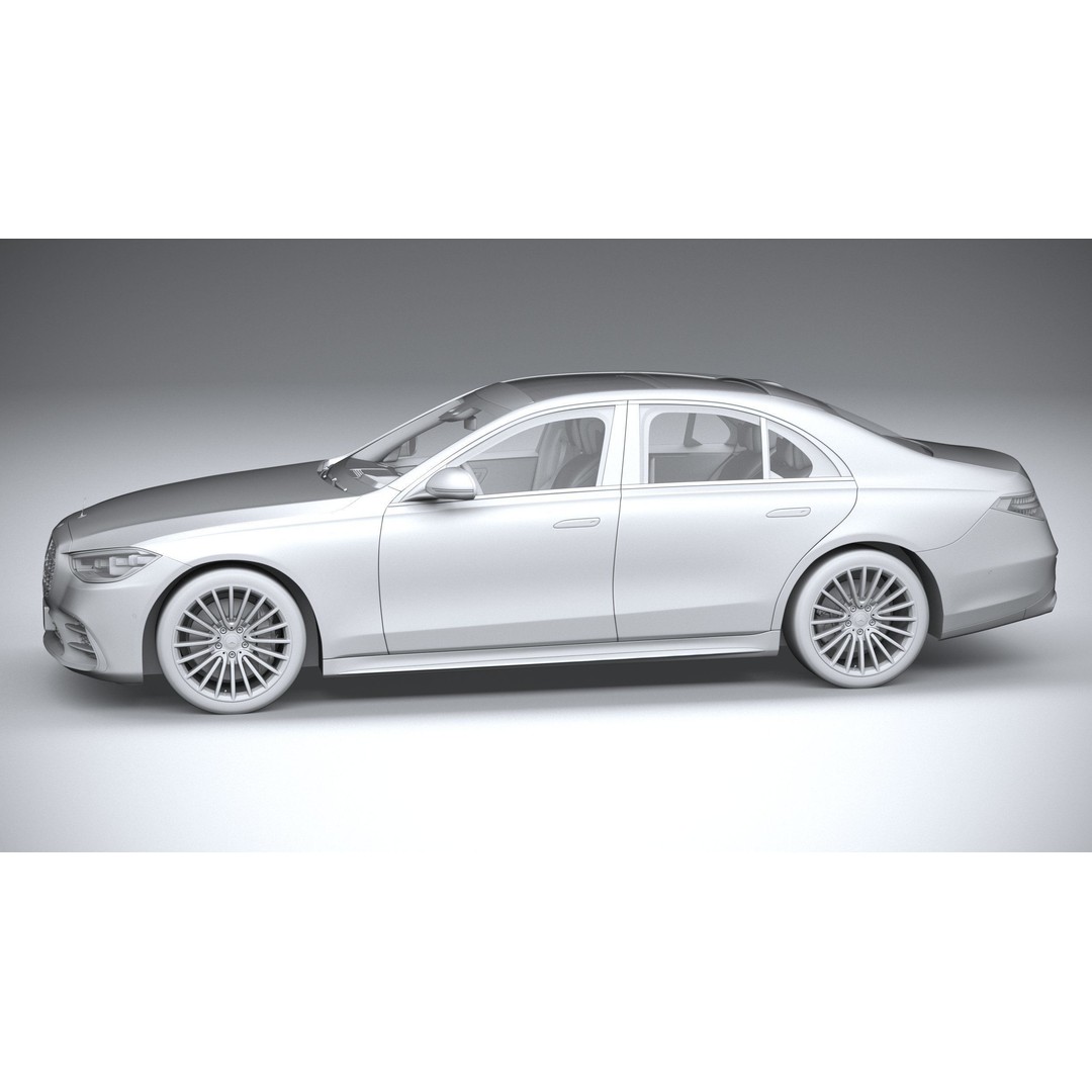 Mercedes-Benz S-Class AMG 2021 3D Model – High Poly Luxury Car, FBX, OBJ - View 28