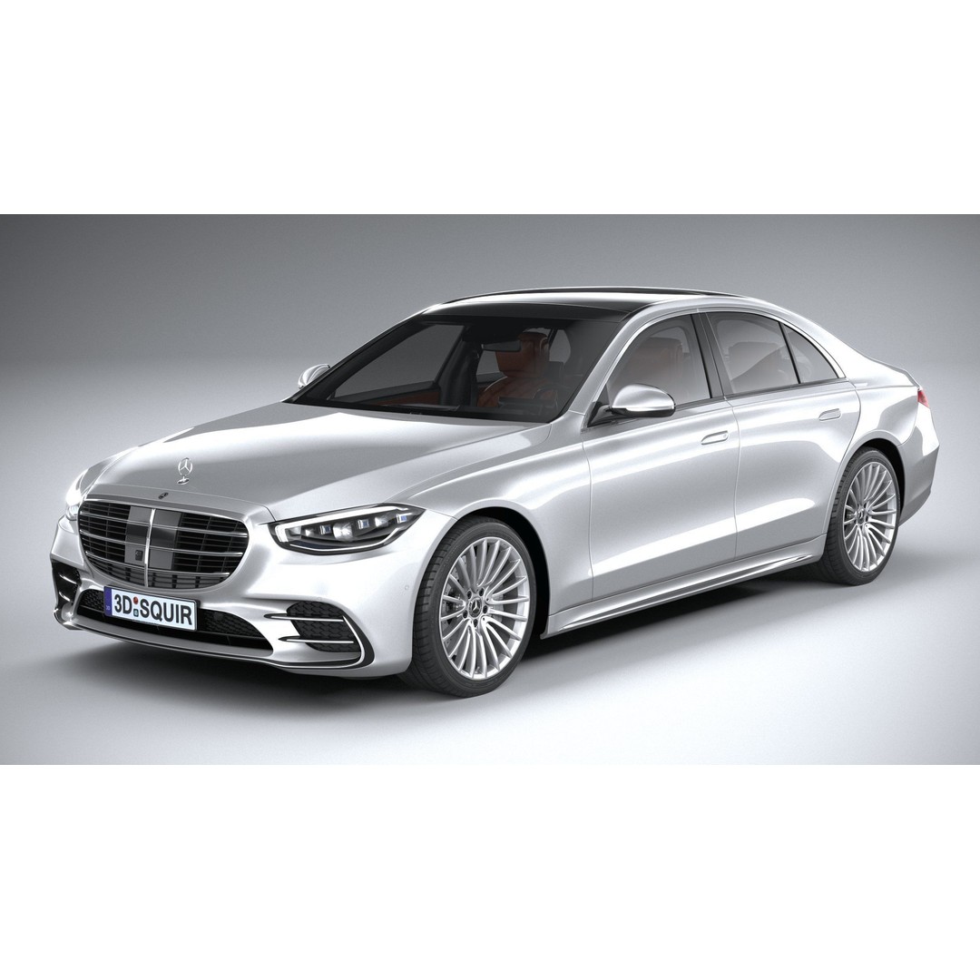 Mercedes-Benz S-Class AMG 2021 3D Model – High Poly Luxury Car, FBX, OBJ - View 3