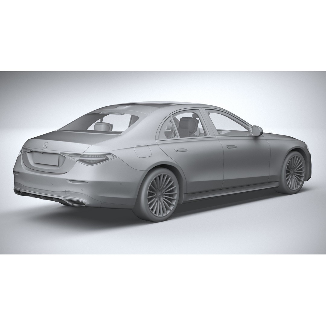Mercedes-Benz S-Class AMG 2021 3D Model – High Poly Luxury Car, FBX, OBJ - View 31