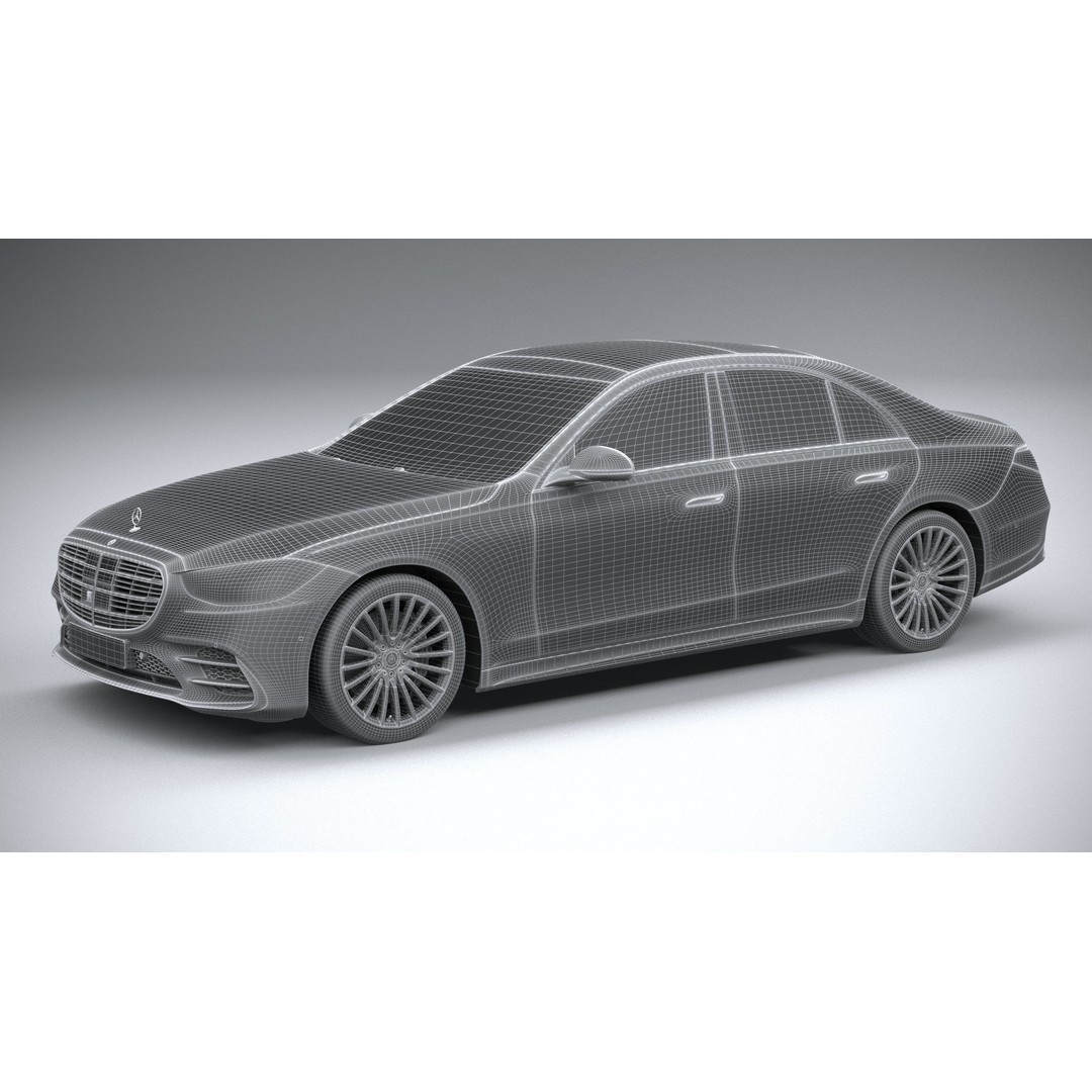 Mercedes-Benz S-Class AMG 2021 3D Model – High Poly Luxury Car, FBX, OBJ - View 32