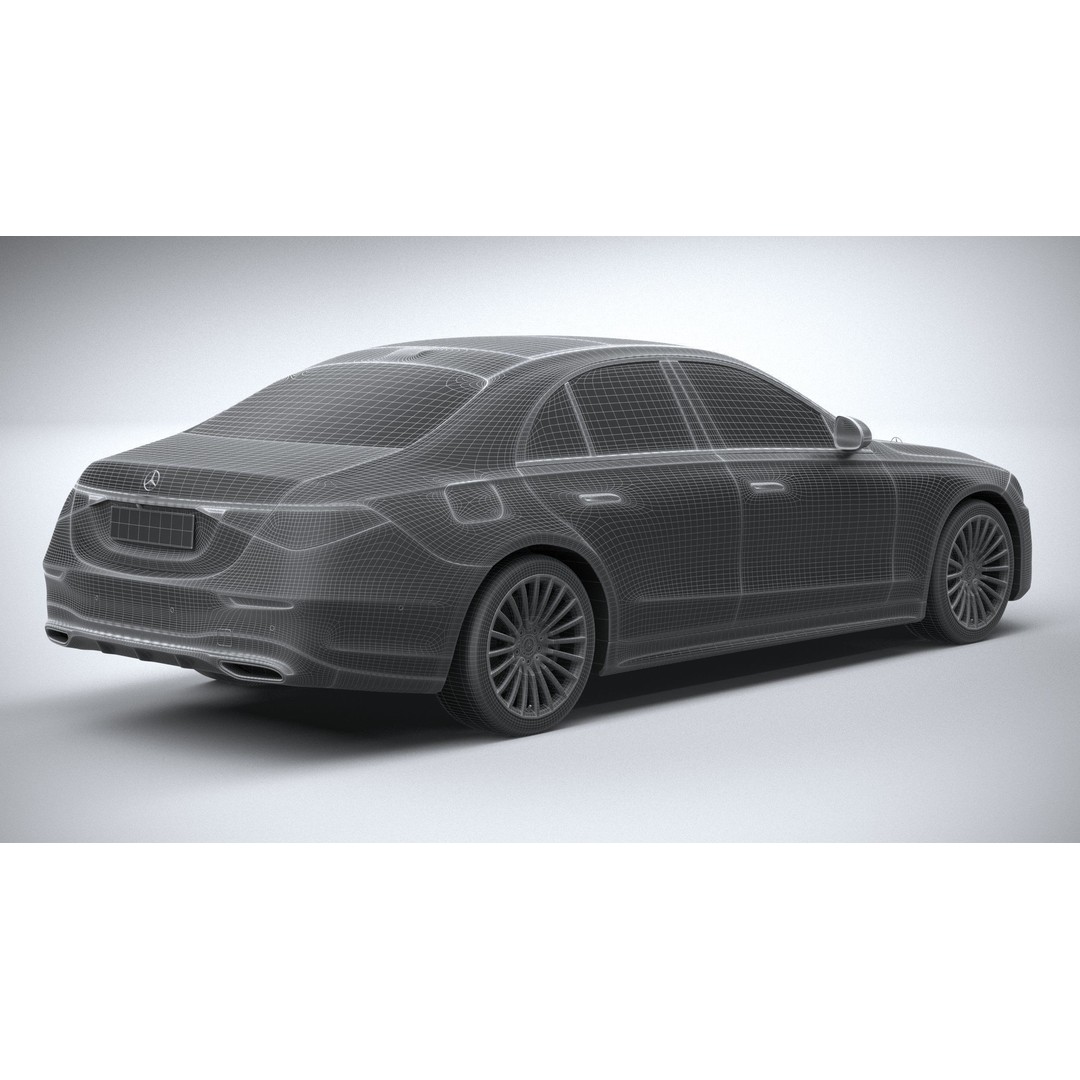 Mercedes-Benz S-Class AMG 2021 3D Model – High Poly Luxury Car, FBX, OBJ - View 33