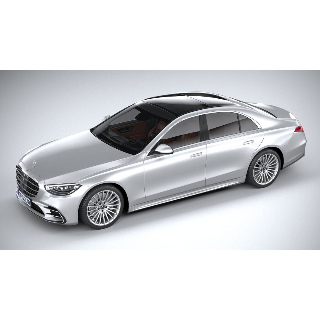 Mercedes-Benz S-Class AMG 2021 3D Model – High Poly Luxury Car, FBX, OBJ - View 9