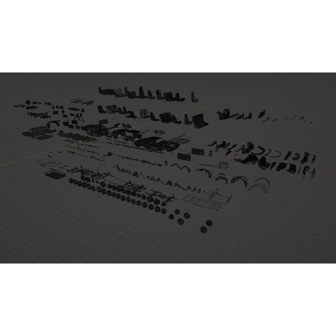 Vehicle Kitbash 3D Model – Versatile Parts Pack for Game Assets