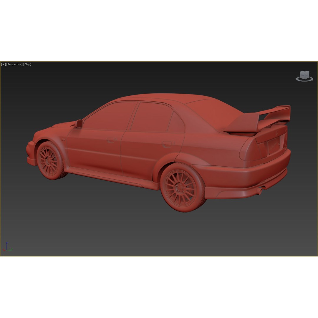 Mitsubishi Lancer Evolution 6 3D Model – High Poly Game Asset, FBX, OBJ - View 16