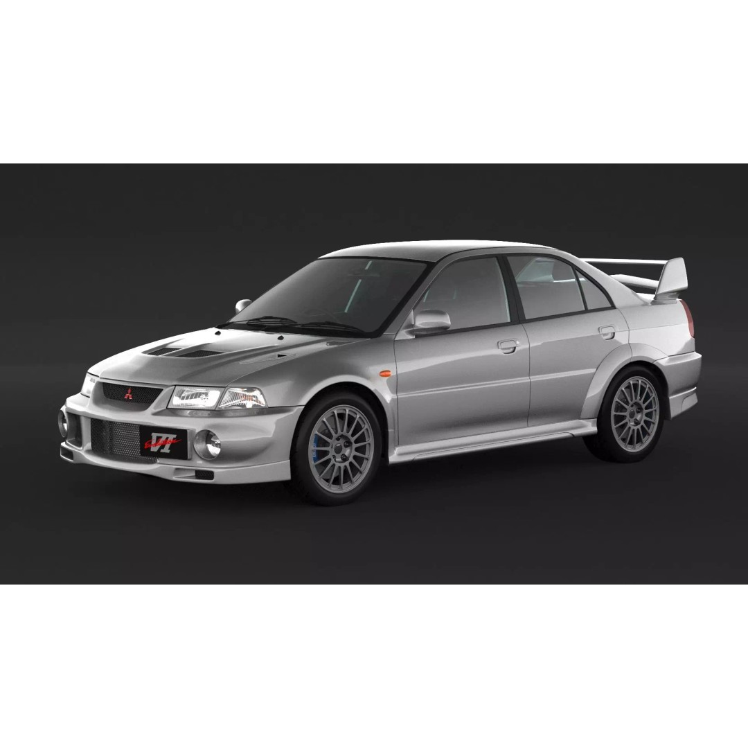 Mitsubishi Lancer Evolution 6 3D Model – High Poly Game Asset, FBX, OBJ - View 2