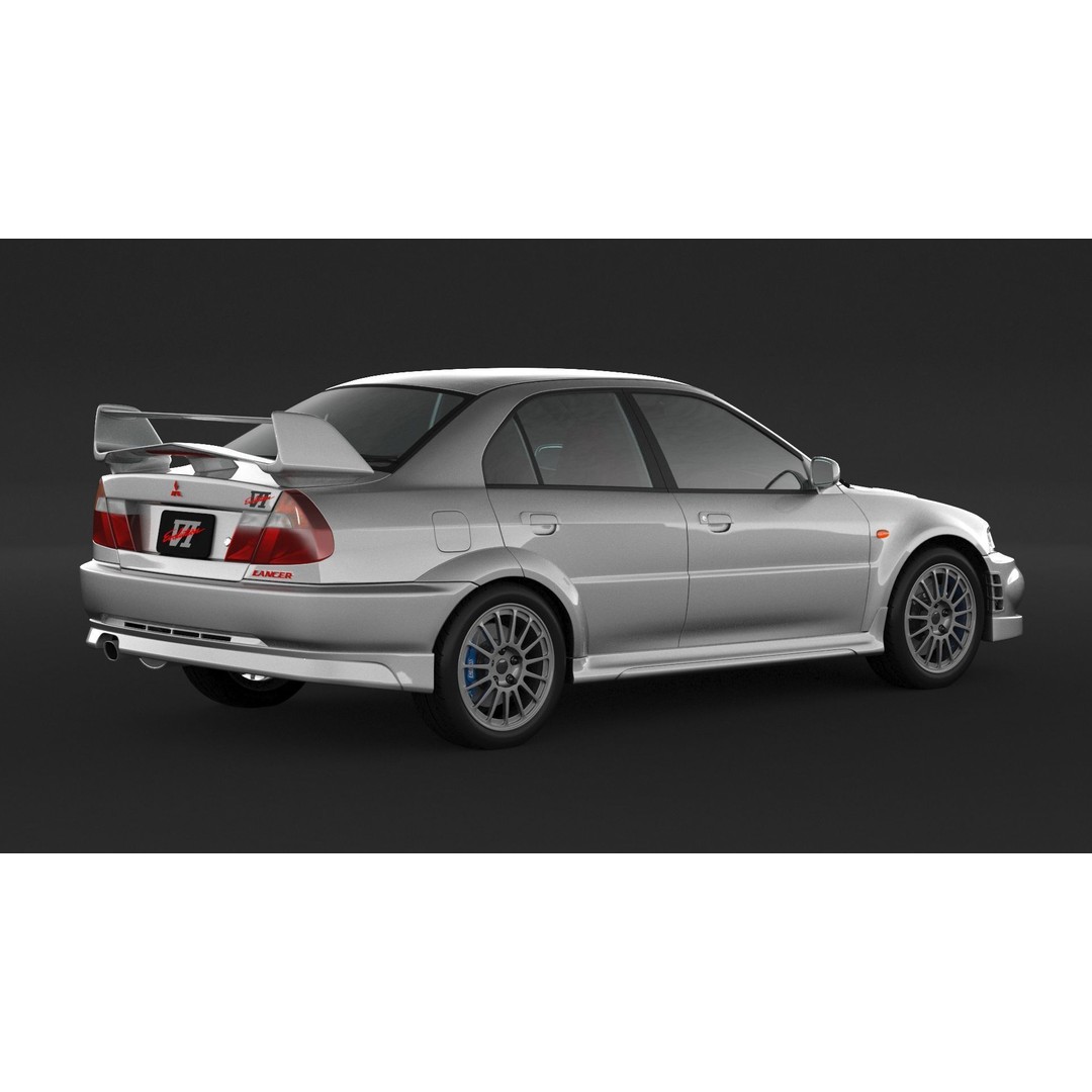 Mitsubishi Lancer Evolution 6 3D Model – High Poly Game Asset, FBX, OBJ - View 3